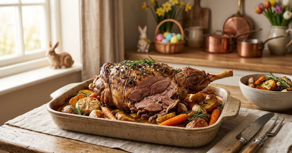 Gigot d’agneau de Pâques le secret d'une cuisson très lente pour une viande fondante
